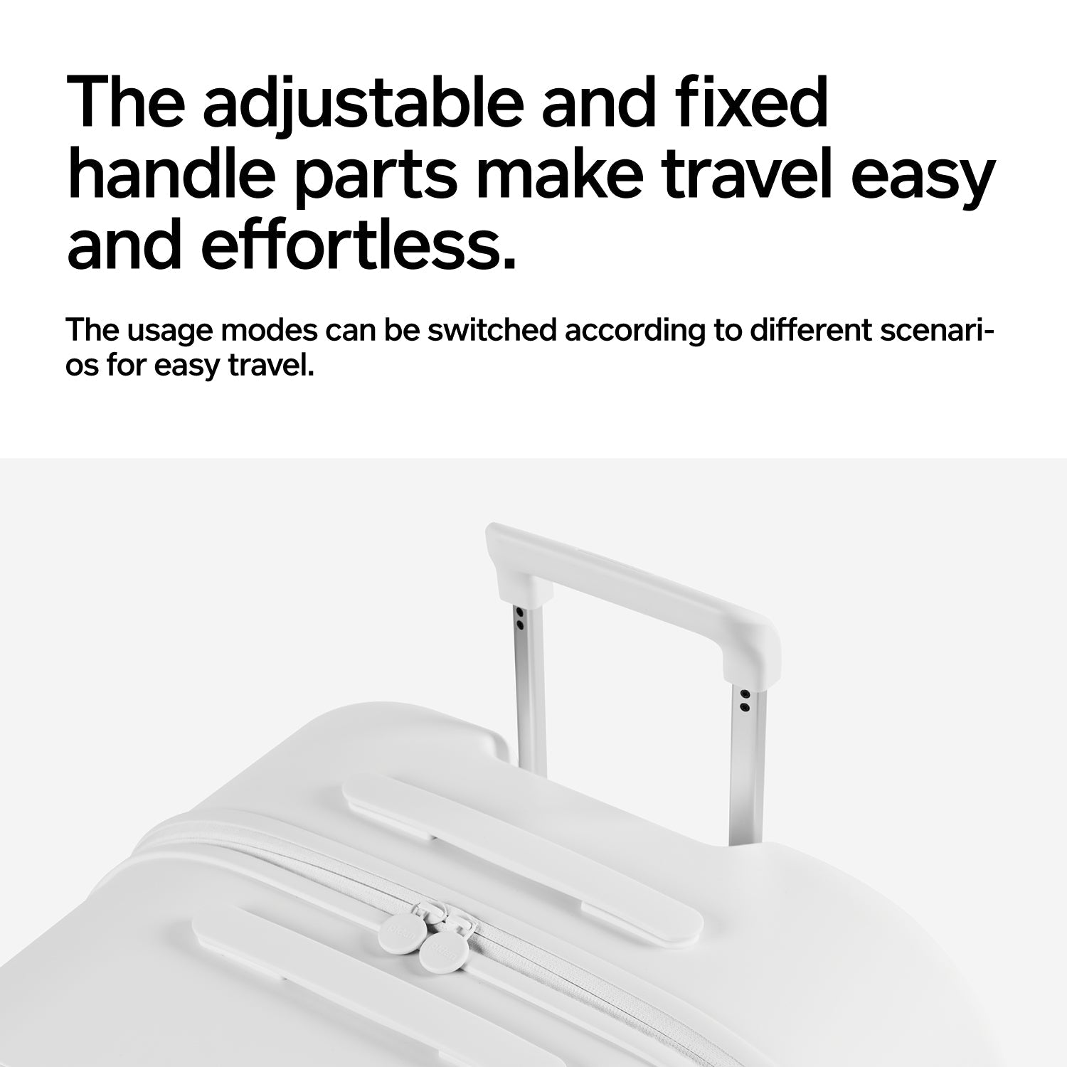 White wheeled pet carrier suitcase with handle, matte finish, and ventilation for comfortable pet travel.