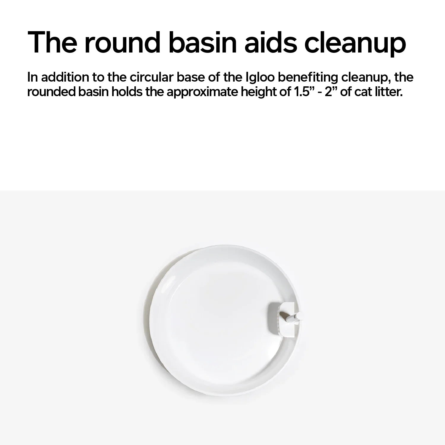 White, easy-clean, grated-door cat litter box prevents litter tracking and dog access.