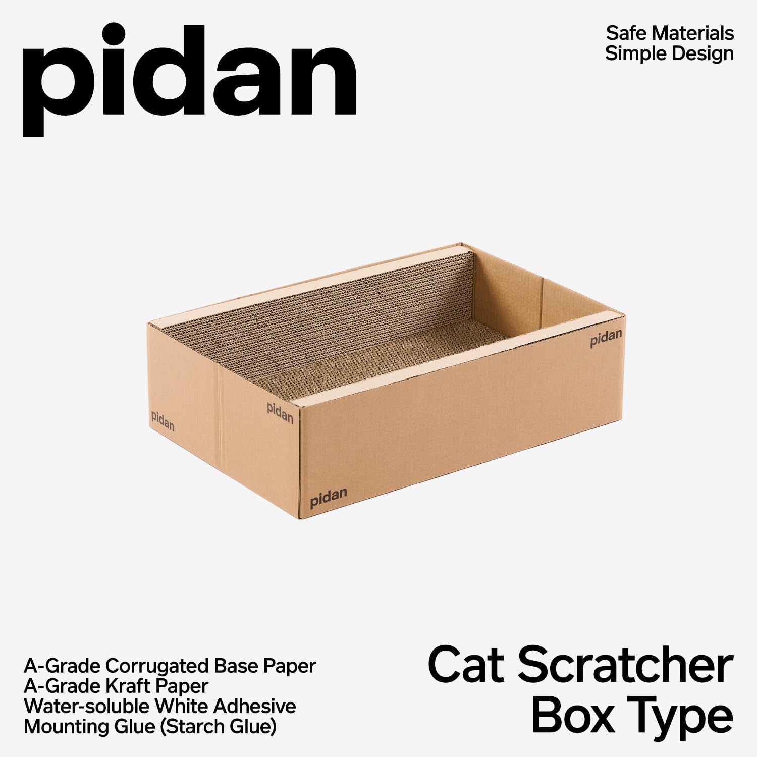 A-Grade corrugated cardboard cat scratcher box offers premium scratch resistance, is eco-friendly, and non-toxic.